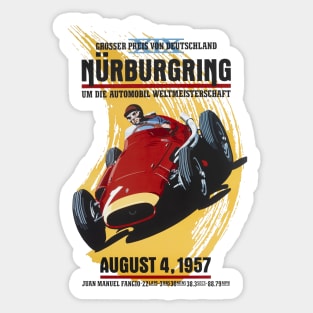 1954 juan manuel fangio racing record Sticker